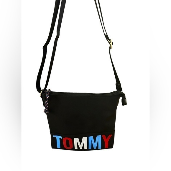 Tommy Hilfiger Handbags - Tommy‎ Hilfiger Spell Large Logo Blue Crossbody
